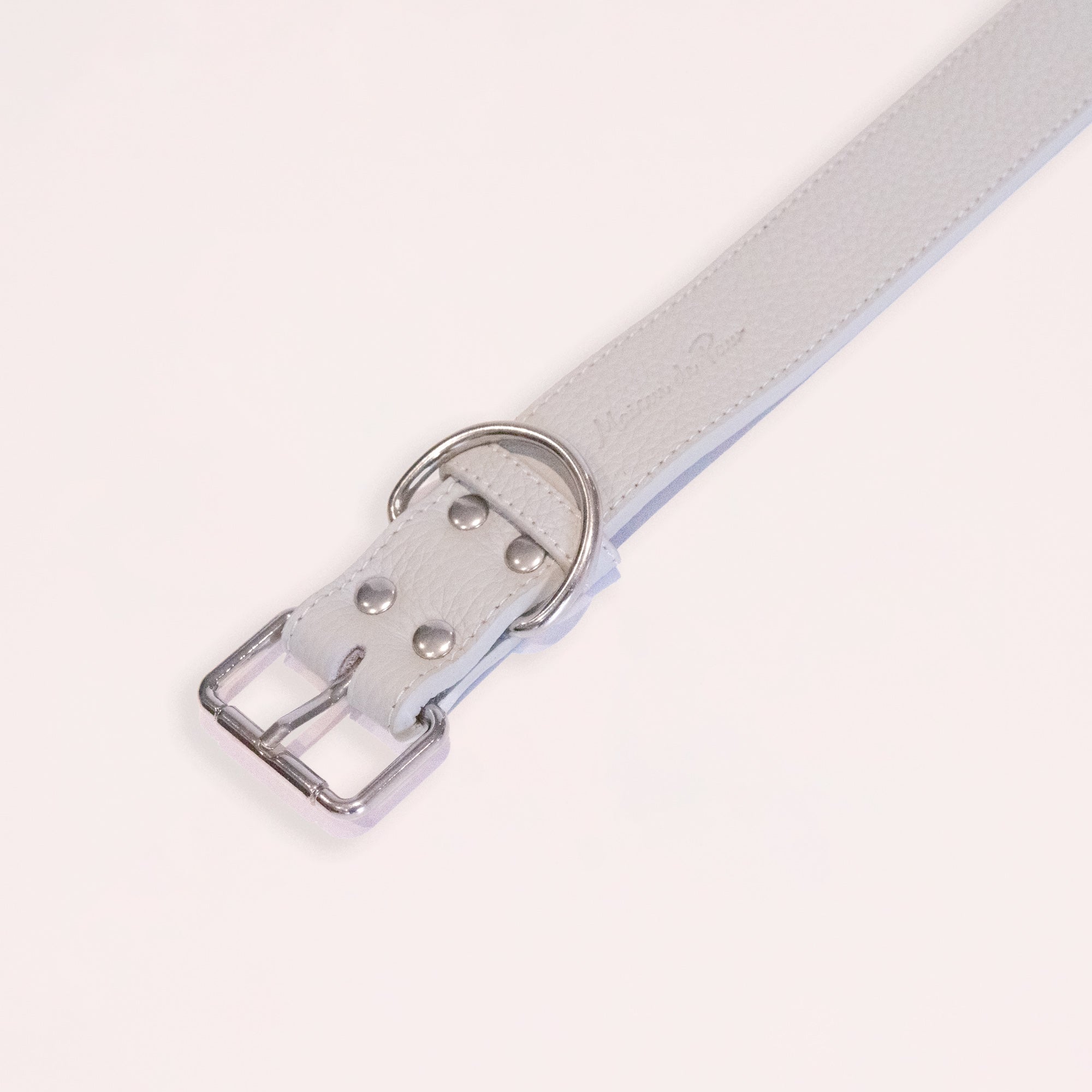 Grey Leather Collar
