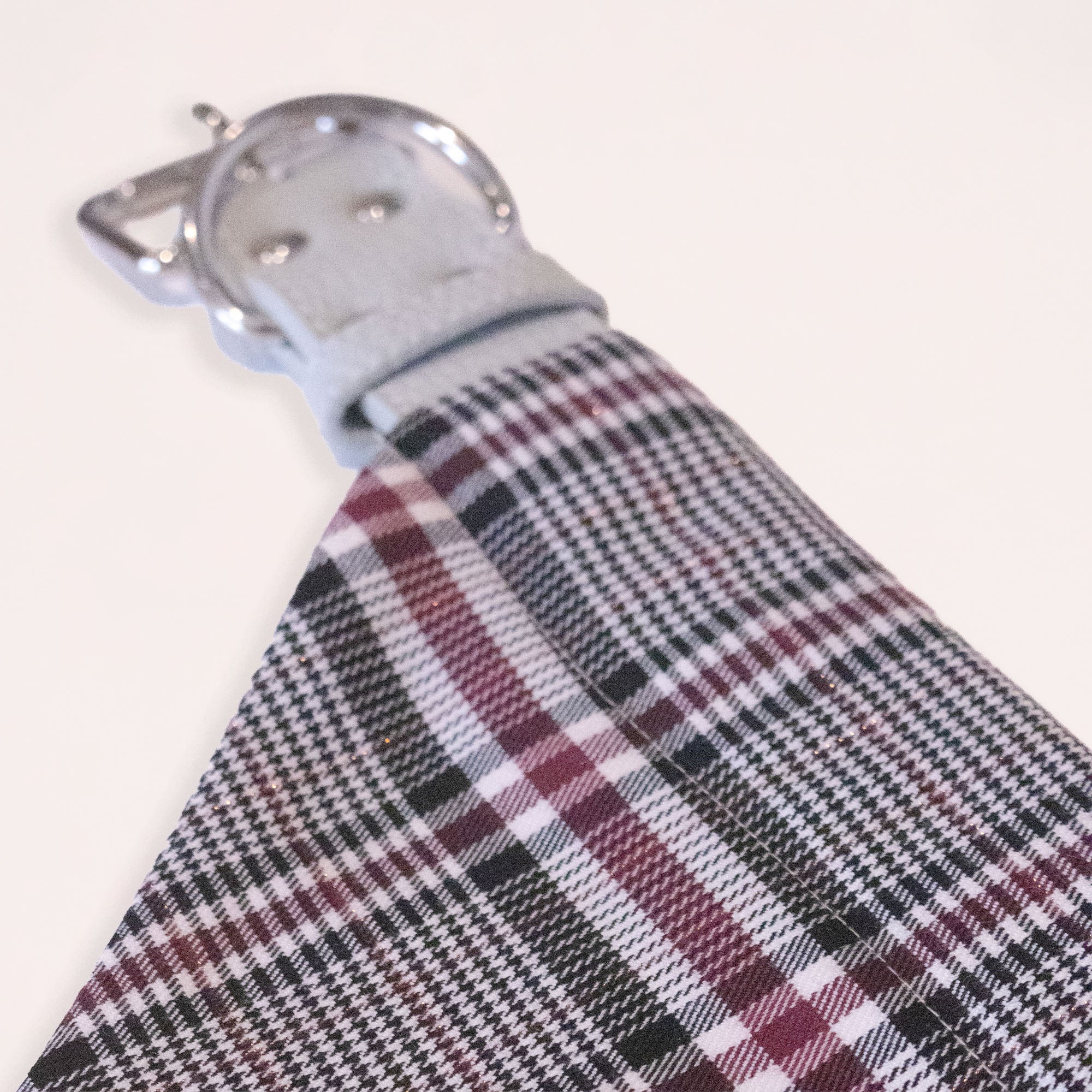 Grey Leather Collar with Bandana for Large pet - The Autumn Tea Black