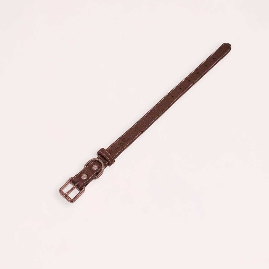 Brown Leather Collar for Medium pet