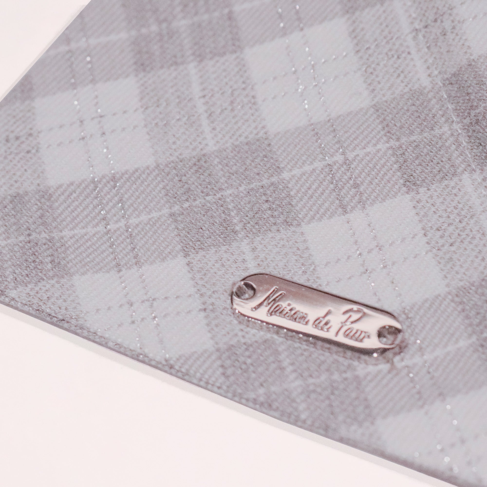 Grey Leather Collar with Bandana for Medium size pet - The Morning Mist Grey